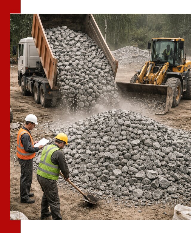 Гранитный щебень фракция 70-150 доставка в Екатеринбурге