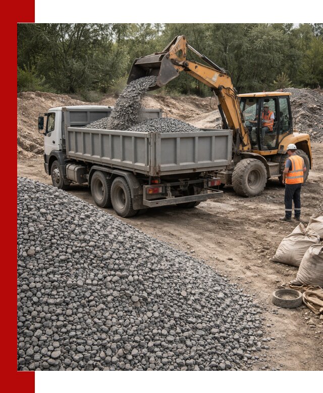 Доставка гравийного щебня в Екатеринбурге оптом и в розницу