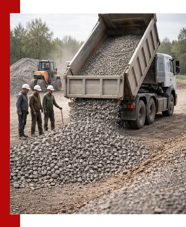 Доставка гравийного щебня фракции 70-120 в Екатеринбурге