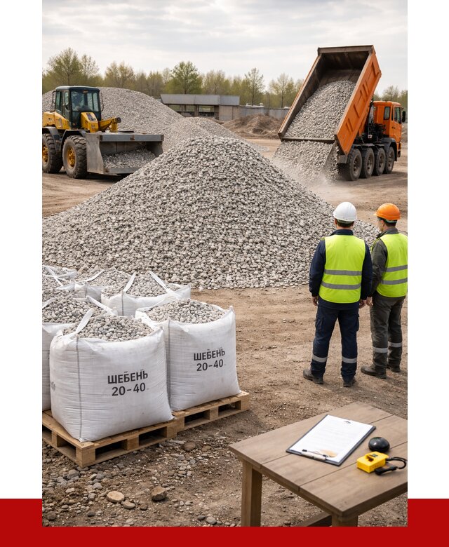 Известняковый щебень 20-40 в Екатеринбурге от 2152 р. ПРОНЕРУДКтр