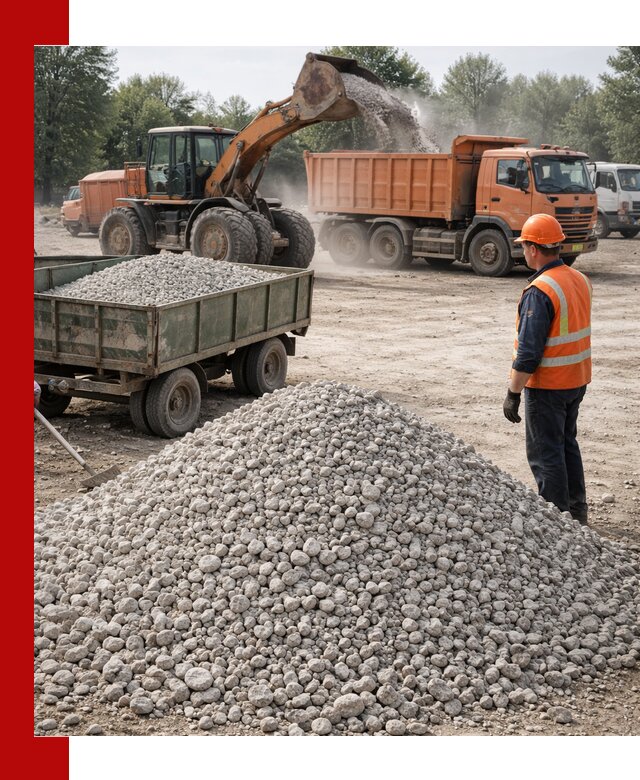 Доставка известнякового щебня фракция 20–40 в Екатеринбурге