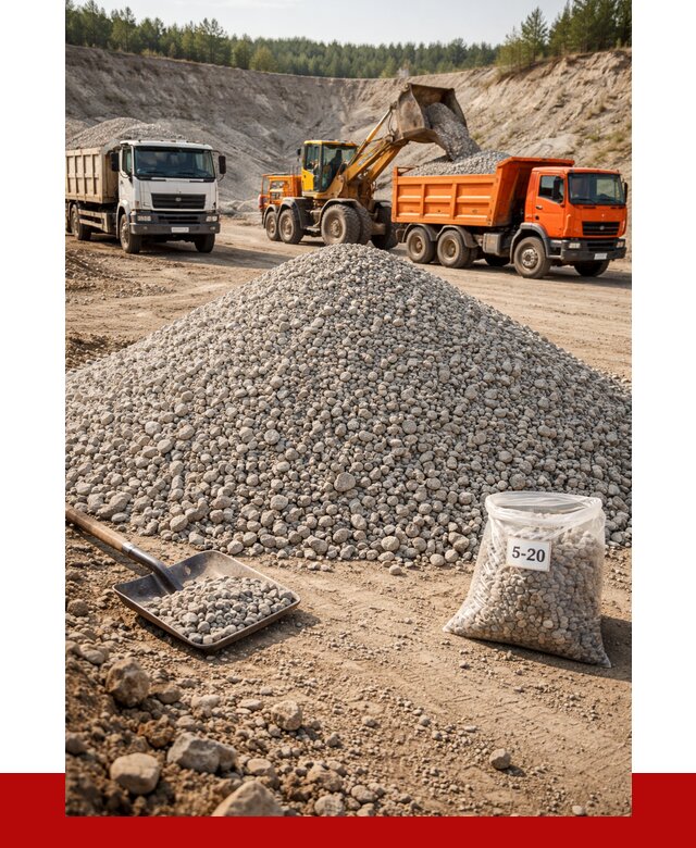 Доломитовый щебень фр. 5-20 в Екатеринбурге от 4305 р. | ПРОНЕРУДКтр