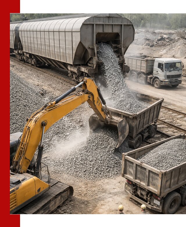 Доставка железнодорожного щебня в Екатеринбурге крупными партиями быстрого отгруза