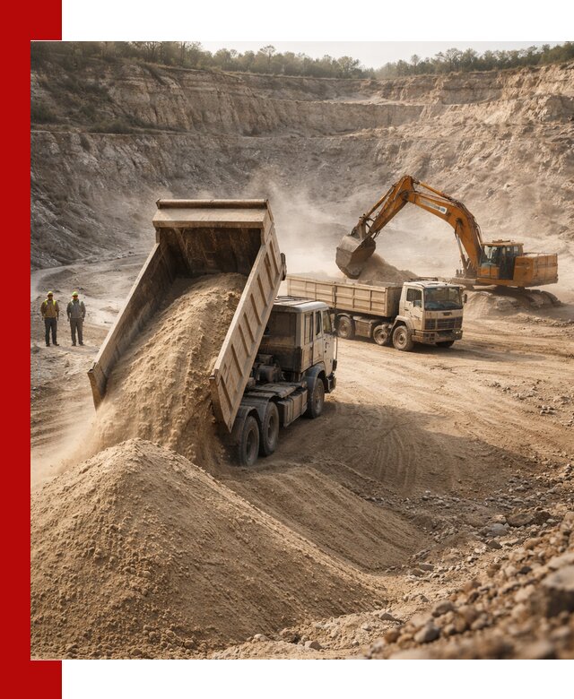 Карьерный песок навалом с доставкой в Екатеринбурге