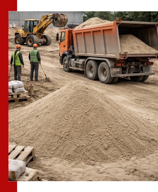 Доставка и продажа мытого речного песка в Екатеринбурге