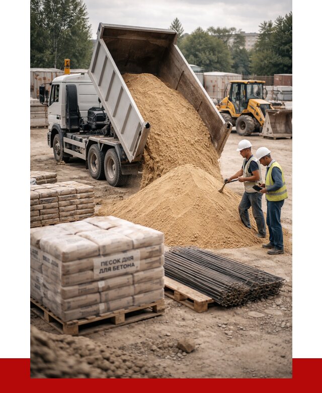 Песок для бетона в Екатеринбурге от 2562 р. с доставкой, ПРОНЕРУДКтр