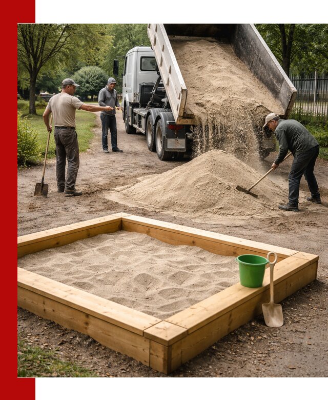 Песок для песочницы с доставкой в Екатеринбурге недорого и чистый