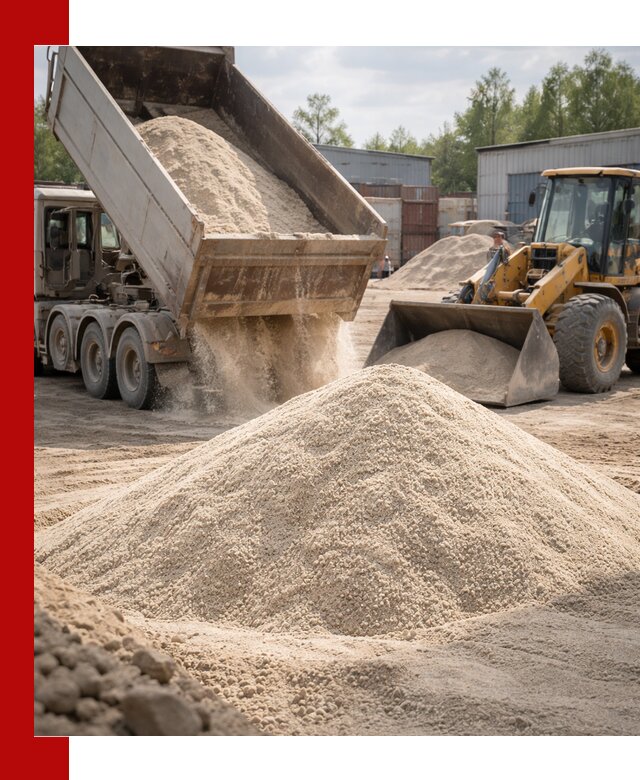 Кварцевый песок с доставкой в Екатеринбурге для строительных работ