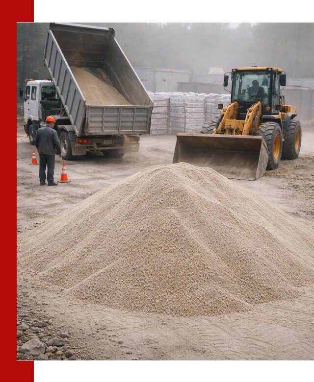 Кварцевый песок фракция 0–8 для стройработ в Екатеринбурге