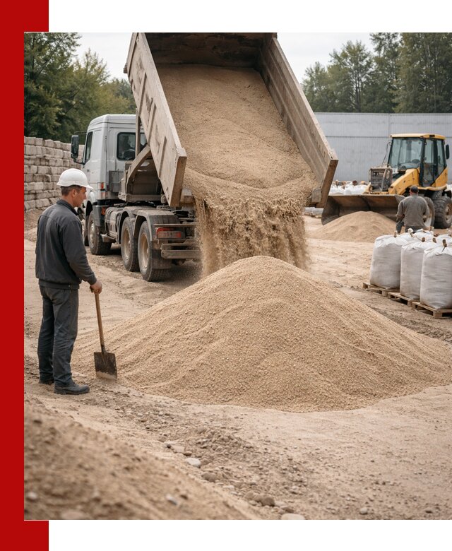Кварцевый песок фракция 0–3 мм с доставкой в Екатеринбурге