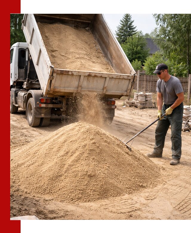 Доставка сухого песка самосвалами в Екатеринбурге