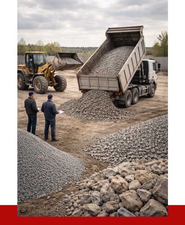 Гравий и камень с доставкой в Екатеринбурге от 4305 р. - ПРОНЕРУДКтр