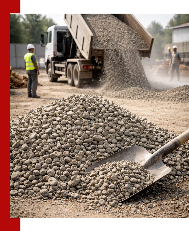 Доставка гравия фракции 20-40 в Екатеринбурге с самосвалами