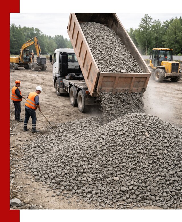 Доставка гравия фракции 40-70 в Екатеринбурге оптом и в розницу