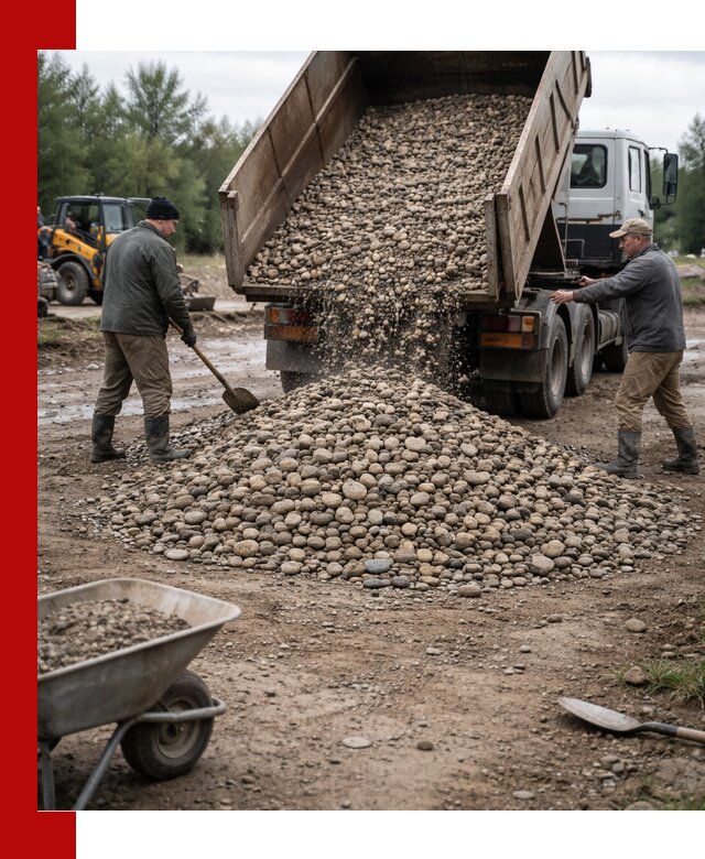 Доставка гальки речной оптом и в розницу в Екатеринбурге