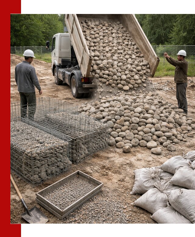 Камень для габионов фракция 70–151 в Екатеринбурге