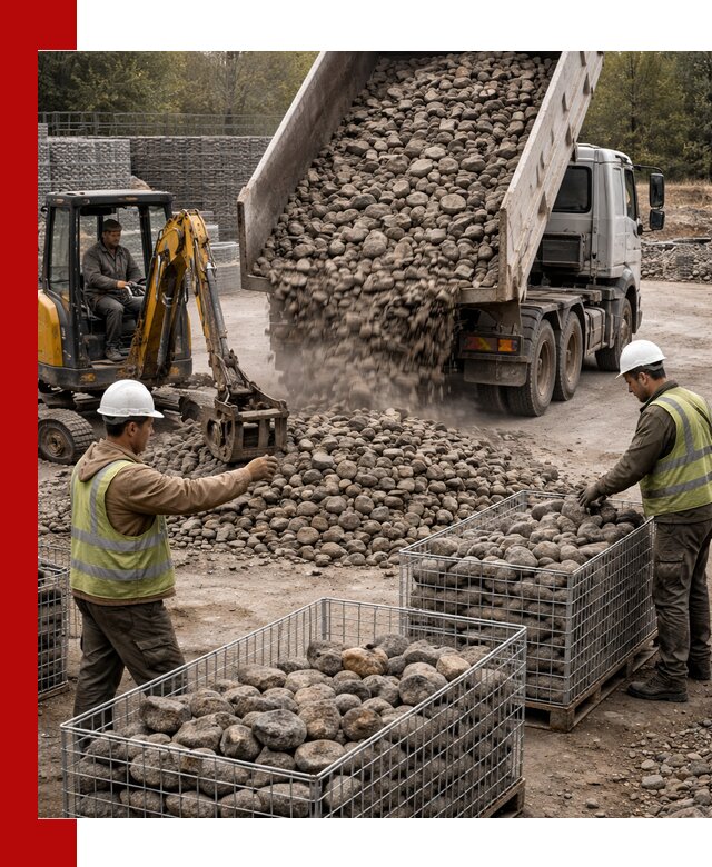 Камень для габионов фракция 100–201 в Екатеринбурге