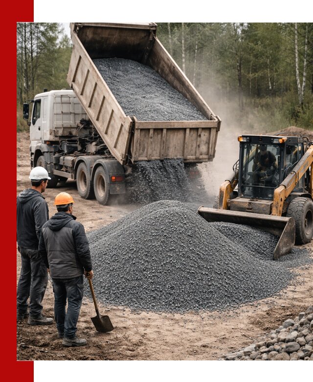 Гранитный отсев 0-5 с доставкой и разгрузкой в Екатеринбурге