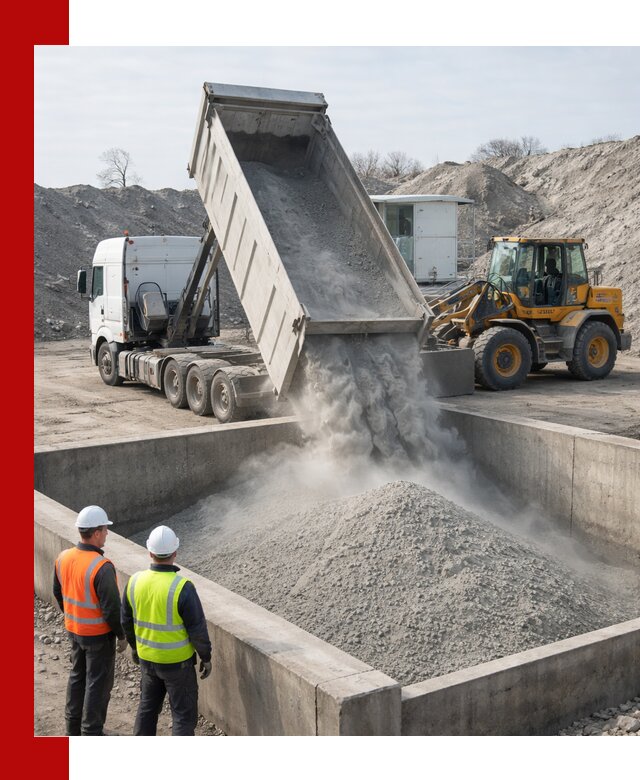 Доставка цемента навалом в Екатеринбурге крупными партиями