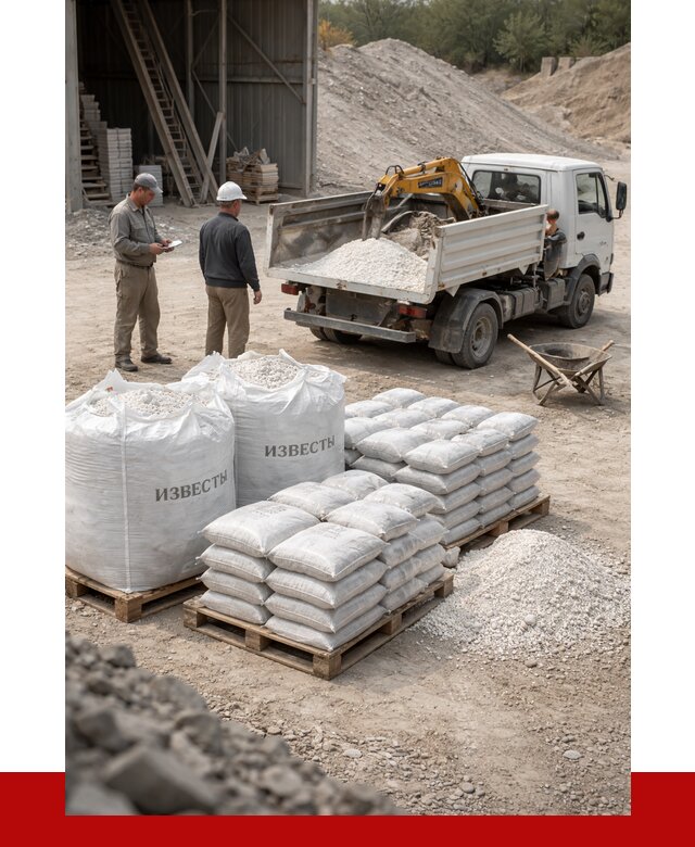 Известь строительная в Екатеринбурге с доставкой от 4305 р. | ПРОНЕРУДКтр