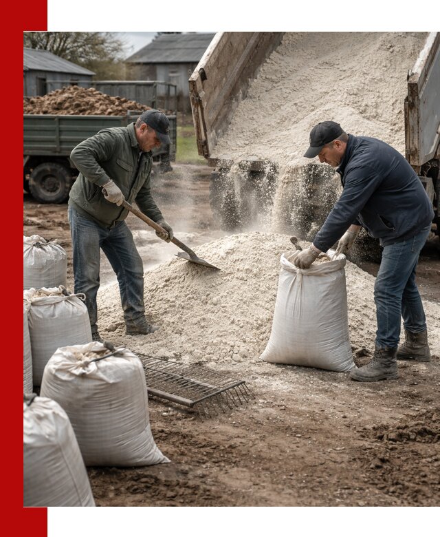 Доставка извести пушонки в Екатеринбурге оптом и мелким оптом