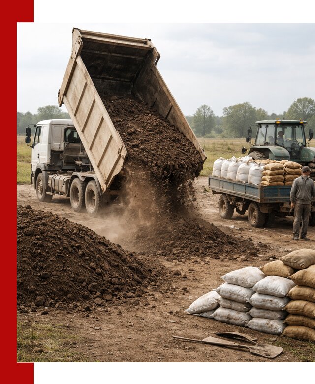 Доставка грунта и удобрений оптом в Екатеринбурге для сельхоз и строительства