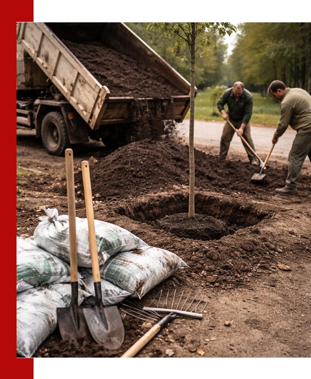 Грунт для посадки деревьев в Екатеринбурге — доставка и подготовка почвы