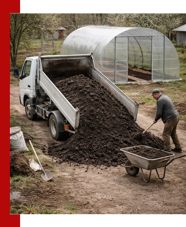 Чернозем для теплицы с доставкой в Екатеринбурге