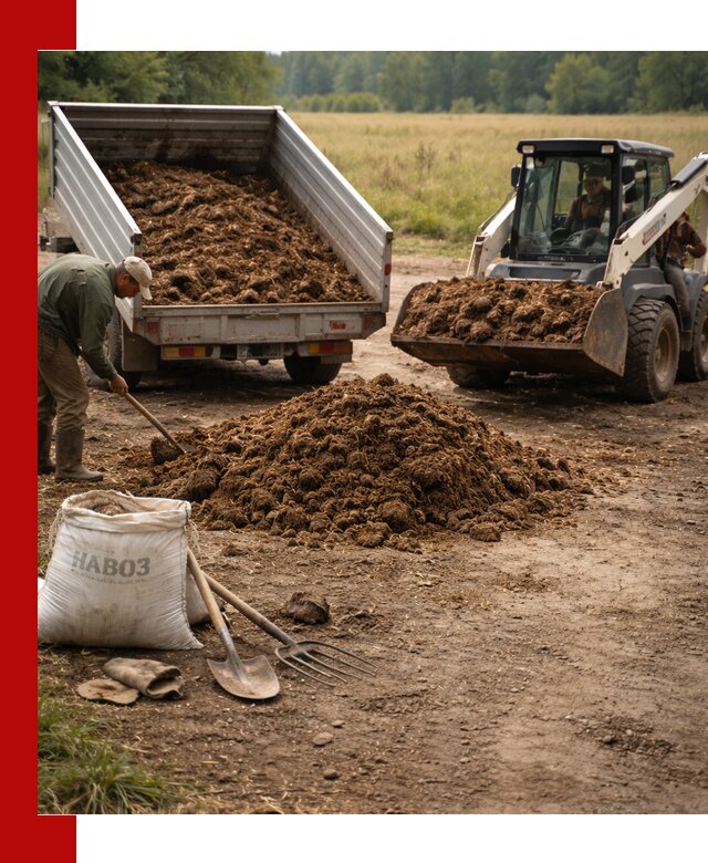Доставка конского навоза в Екатеринбурге с разгрузкой и доставкой на объект