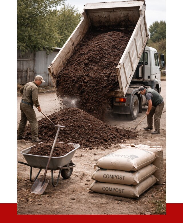 Купить компост в Екатеринбурге от 4305 р. за куб с доставкой | ПРОНЕРУДКтр