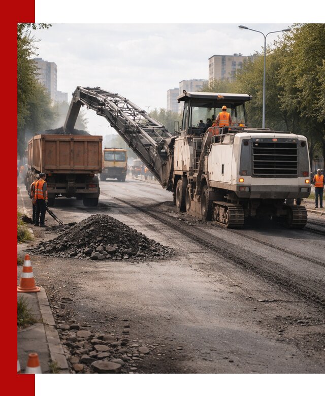 Фрезерованный асфальт в Екатеринбурге — удаление и вывоз старого покрытия