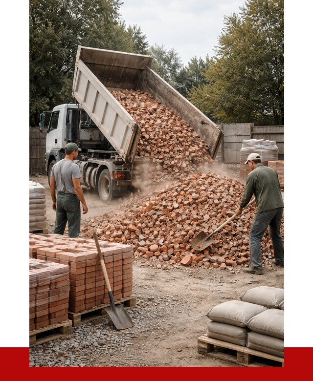 Бой кирпича в Екатеринбурге с доставкой от 4305 руб/куб | ПРОНЕРУДКтр