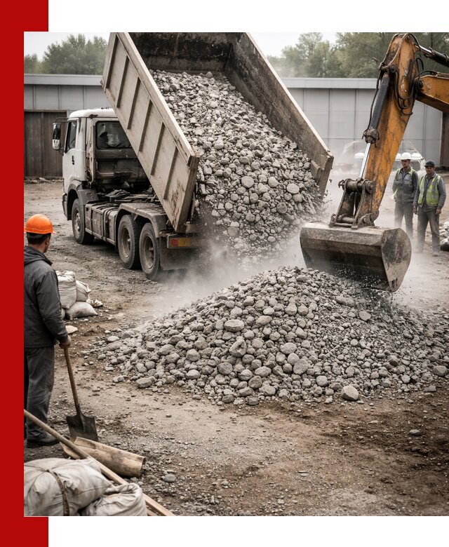 Доставка дробленого бетона в Екатеринбурге оптом и в розницу