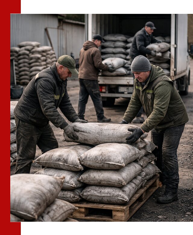 Доставка угля в мешках по выгодным ценам в Екатеринбурге