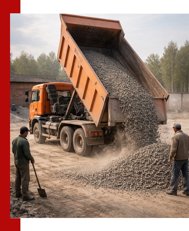 Доставка самосвалом 20 м3 в Екатеринбурге быстро и надежно
