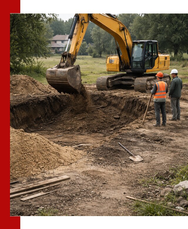 Рытье котлована под фундамент в Екатеринбурге (быстро и недорого)