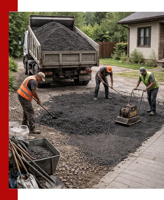 Асфальтовая крошка для двора с доставкой в Екатеринбурге